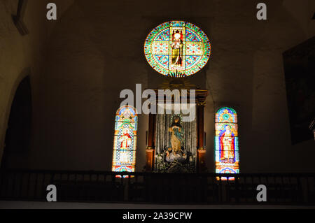 L'église Santa Maria, Cadaques, vue intérieure Banque D'Images