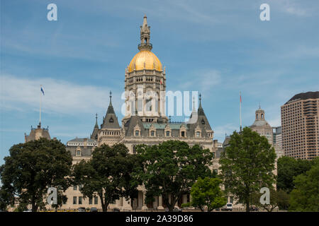 Bâtiment de la capitale de l'état du Connecticut Hartford Banque D'Images