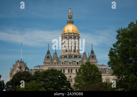 Bâtiment de la capitale de l'état du Connecticut Hartford Banque D'Images