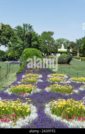 Scène de la 66-acre Dallas Arboretum and Botanical Garden à Dallas, Texas Banque D'Images