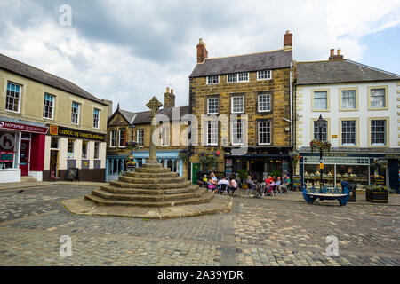 16, 07, 2019, dans la région de Alnwick Northumberland, England, UK , la Place du Vieux Marché Banque D'Images