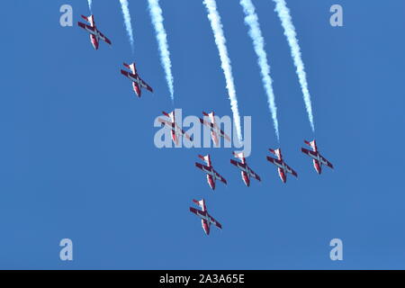 Les Snowbirds des Forces canadiennes à la Great Pacific aéronautique à Huntington Beach, Californie, le 4 octobre 2019 Banque D'Images