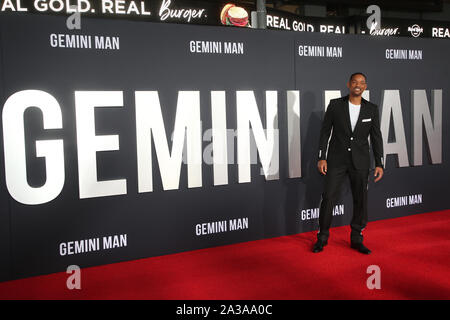 Hollywood, CA. 6 octobre, 2019. Will Smith à l'homme Gémeaux première au théâtre chinois de Grauman à Hollywood, Californie le 6 octobre 2019. Credit : Faye Sadou/media/Alamy Punch Live News Banque D'Images