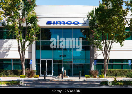 SIMCO Electronics AC extérieur bureau dans la Silicon Valley Banque D'Images