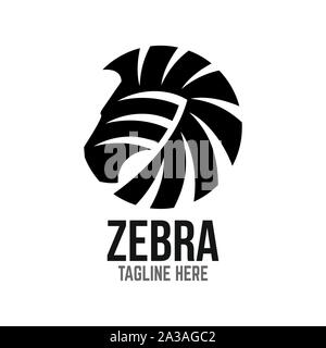 Exemple de logo moderne zebra head Illustration de Vecteur