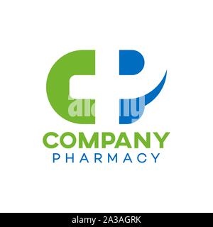 Logo Pharmacie naturelle moderne Illustration de Vecteur