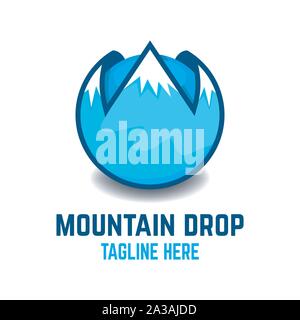 Logo Mountain Drop Illustration de Vecteur