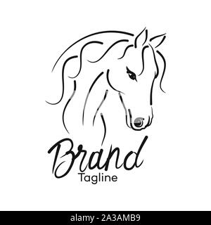 Logo cheval moderne. Vector illustration. Illustration de Vecteur