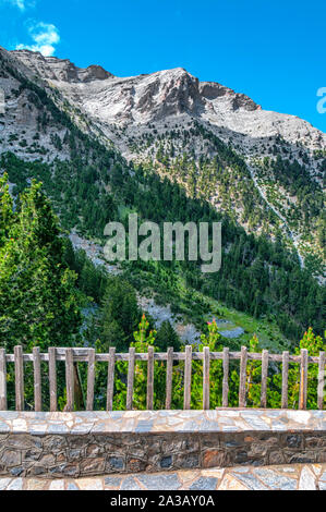 Le mont Olympe en Grèce vue du refuge une Banque D'Images