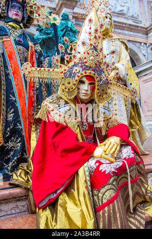 Participants au Carnaval de Venise à Venise, Italie Banque D'Images