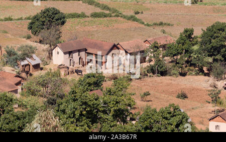 De simples maisons pour les pauvres, Madagascar,Afrique Banque D'Images