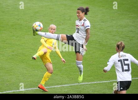 Aix-la-Chapelle, Allemagne. 05 Oct, 2019. firo : 05.10.2019 Football, 2019/2020, les femmes Les femmes de l'Équipe nationale de qualification de l'euro Allemagne - Ukraine : 8 0 duels, Dzsenifer Marozsan | Conditions de crédit dans le monde entier : dpa/Alamy Live News Banque D'Images