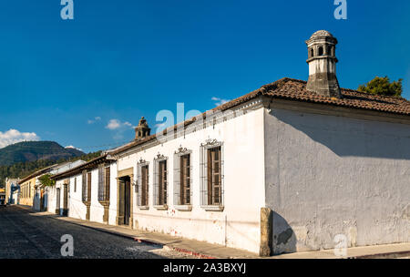 Maisons traditionnelles à Antigua Guatemala Banque D'Images