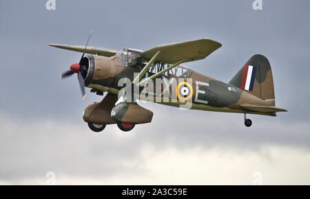 IIITT Westland Lysander Mk.V9312 au 2019 Flying Legends airshow à l'Imperial War Museum, Duxford Banque D'Images