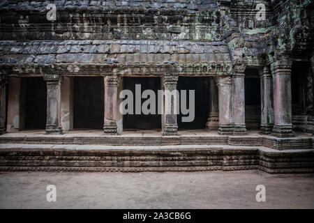 Ruines antiques à la cité perdue d'Angkor au Cambodge Banque D'Images