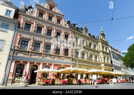 Haus zum Breiten Herd, Gildehaus, Fischmarkt, Erfurt, Thuringe, Allemagne Banque D'Images