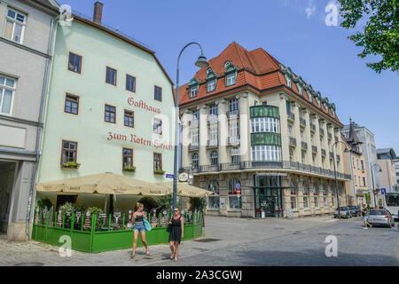 Gasthaus Zum Roten Hirsch, Holzgasse, Jena, Thüringen, Allemagne Banque D'Images