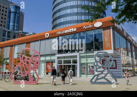 Bürohaus Jentower, Einkaufszentrum NeueMitte, Jena, Thüringen, Allemagne Banque D'Images