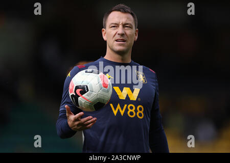 L'entraîneur-chef adjoint de Aston Villa, John Terry - Norwich City v Aston Villa, Premier League, Carrow Road, Norwich, UK - 5 octobre 2019 Editorial N'utilisez que des restrictions s'appliquent - DataCo Banque D'Images