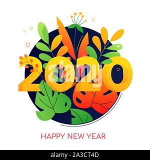 Bonne année modèle de page de médias sociaux Illustration de Vecteur