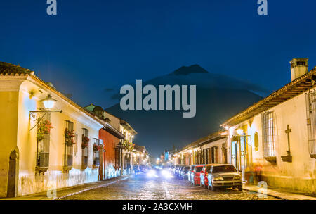 Volcan de Agua vu depuis Antigua Guatemala Banque D'Images