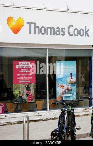 Vue générale de Thomas Cook, maintenant fermé, Bognor Regis sur High Street, West Sussex, UK. Banque D'Images