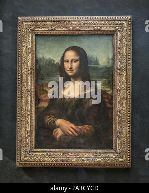 MONA LISA a été réinstallé dans sa galerie AU MUSÉE DU LOUVRE Banque D'Images