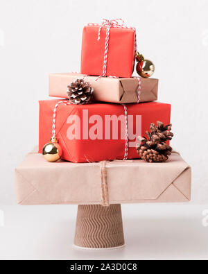 Composition de noël en forme de sapin Banque D'Images