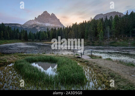 Antorno, lac de Misurina, Padova, Veneto, Dolomites, Italie, Europe Banque D'Images