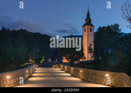 Lac de Bohinj, Haute-Carniole, Slovénie, Europe Banque D'Images