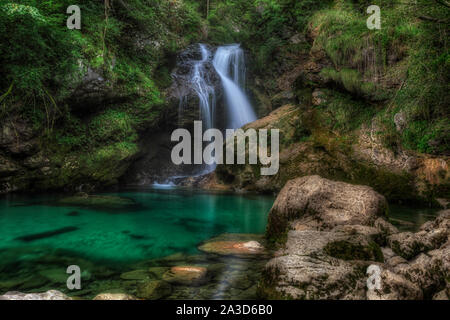 Gorges de Vintgar, Bled, Haute-Carniole, Slovénie, Europe Banque D'Images