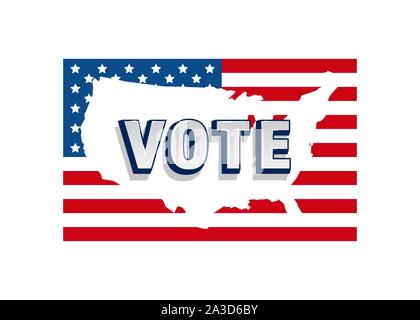 2020 Vote en USA président américain banner Illustration de Vecteur