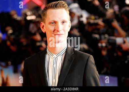 Tom Harper participant à la UK Premiere de l'aéronautes dans le cadre de la BFI London Film Festival 2019 qui a eu lieu à l'odéon Luxe, Leicester Square à Londres. Banque D'Images