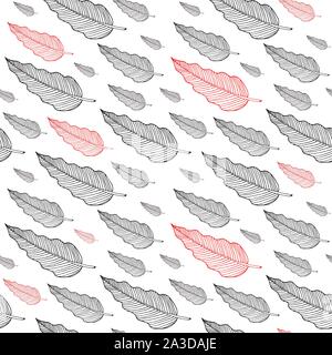 Modèle sans couture avec catégorie : la ou le bas. Doodle croquis. Les contours rouges et noires sur fond blanc. La texture pour la mode, tissu, papier numérique toiles décoratives, emballage de Noël. Vector illustration. EPS10 Illustration de Vecteur