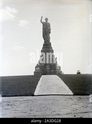 1902 Antique photographie, le National Monument to the Forefathers à Plymouth, Massachusetts. ORIGINAL SOURCE : Négatif sur verre Banque D'Images