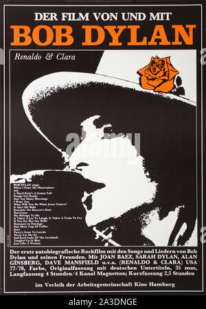 Le Bob Dylan affiche de film en allemand Banque D'Images