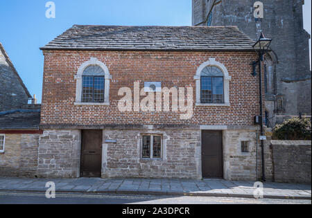 L'Ancien hôtel de ville de Corfe près de Wareham dans le Dorset, UK Banque D'Images