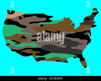 Carte de camouflage United States of America Vector illustration eps 10 Illustration de Vecteur