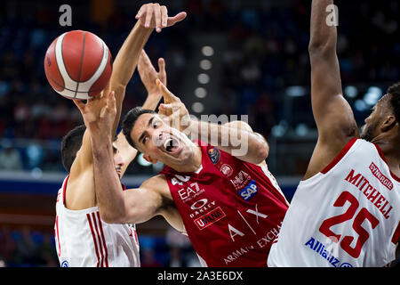 Luis Scola (AX Armani Exchange Olimpia Milano) pendant un match de basket Legabasket Serie AX Armani Exchange Olimpia Milan, Trieste je vs Banque D'Images