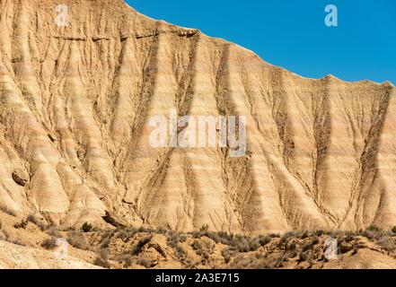 Cortinillas Cabezo de Las Bardenas Reales, le désert, la Navarre, Espagne Banque D'Images