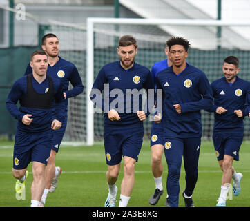 Edinburgh, Royaume-Uni. 7e oct 19.Oriam Training Centre, Riccarton, Edinburgh. Conférence de presse de l'Écosse / Session de formation à l'UEFA EURO 2020 matchs de qualification contre la Russie et Saint-Marin. Crédit : eric mccowat/Alamy Live News Banque D'Images