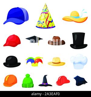 Vector design de coiffures et napper d'un logo. Collection de coiffures et d'illustration vectorielle stock casque. Illustration de Vecteur