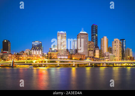 L'horizon de Brisbane, capitale du Queensland, Australie Banque D'Images