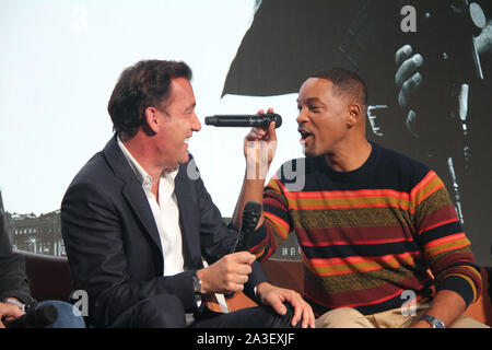 Clive Owen, Will Smith 10/04/2019 'Gemini Man' conférence de presse tenue à l'espace YouTube à Los Angeles, CA Photo par Izumi Hasegawa / HollywoodNewsWire.co Banque D'Images