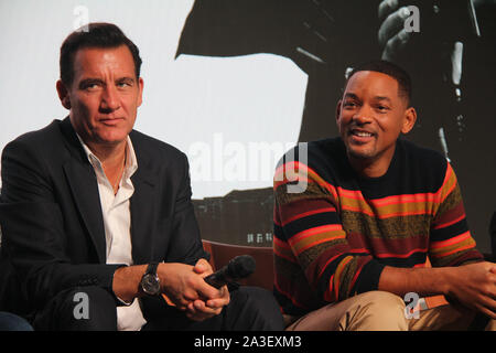 Clive Owen, Will Smith 10/04/2019 'Gemini Man' conférence de presse tenue à l'espace YouTube à Los Angeles, CA Photo par Izumi Hasegawa / HollywoodNewsWire.co Banque D'Images