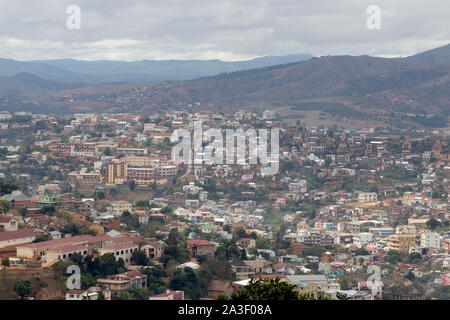 La ville de Fianarantsoa, Madagascar l'une des plus grandes villes du pays Banque D'Images