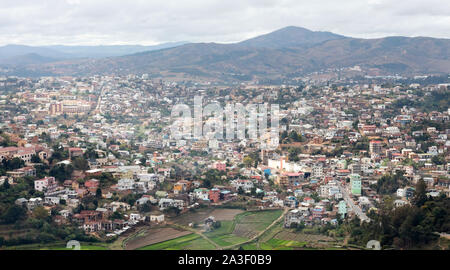 La ville de Fianarantsoa, Madagascar l'une des plus grandes villes du pays Banque D'Images