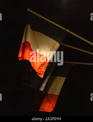 Drapeau de la France. Les rues de Paris Banque D'Images