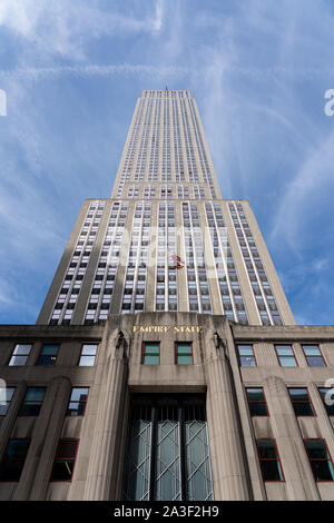 Empire State Bulding dans Manhattan, NYC Banque D'Images