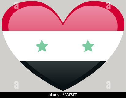 Drapeau national de la Syrie avec des proportions correctes et de couleur Illustration de Vecteur